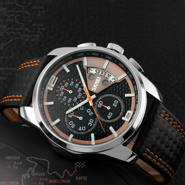 Skmei 9106OG Silver-Black-Orange