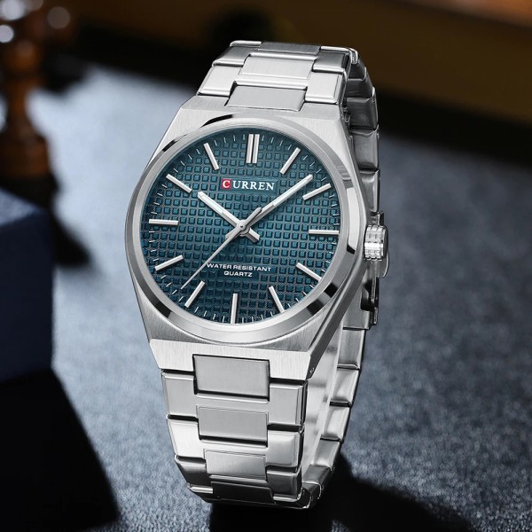 Годинник наручний Curren 8439 Silver-Blue