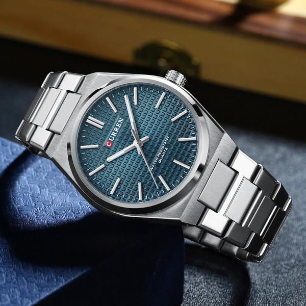 Годинник наручний Curren 8439 Silver-Blue