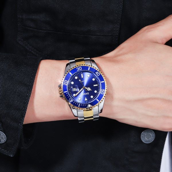 Skmei 1779TGDBU Silver-Gold-Blue