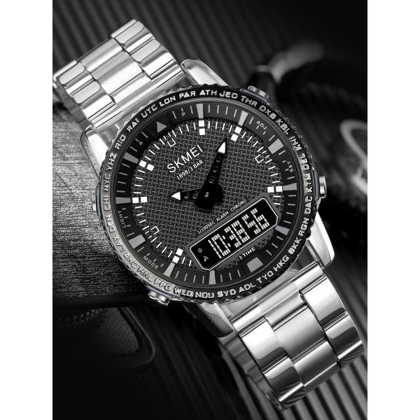 Годинник наручний Skmei 1898SIBK Silver-Black