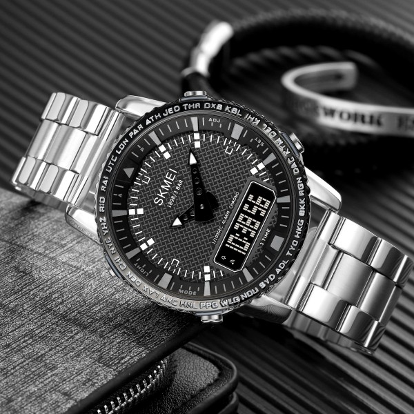 Годинник наручний Skmei 1898SIBK Silver-Black