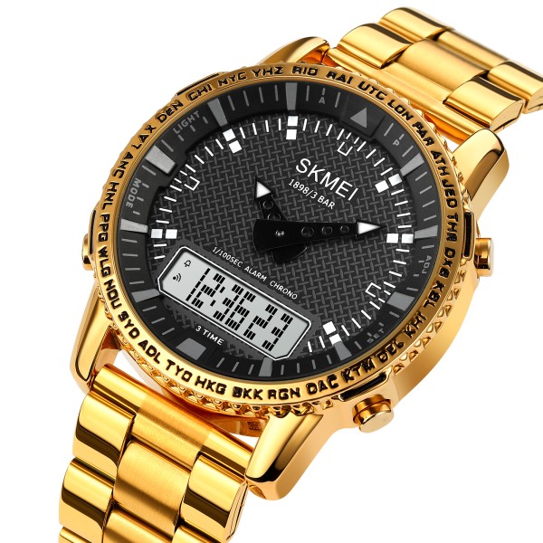 Годинник наручний Skmei 1898GDWT Gold-White