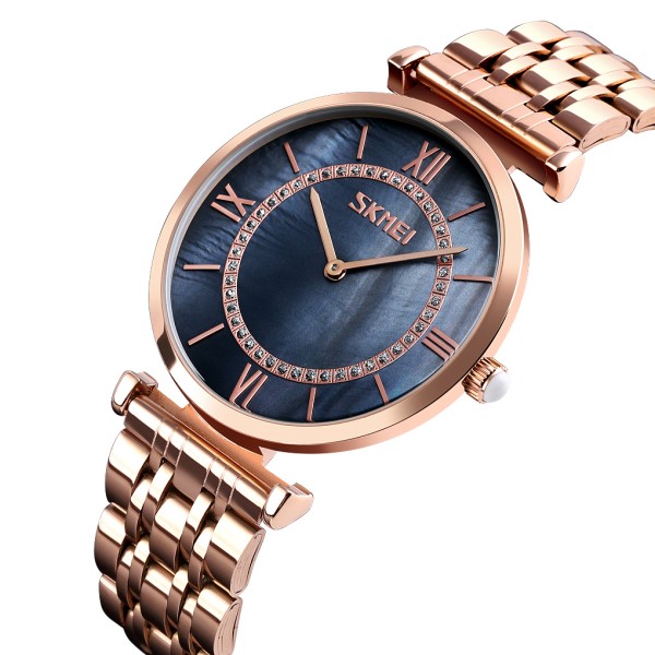 Годинник наручний Skmei 9198RGBKH-S Rose Gold-Black Lady