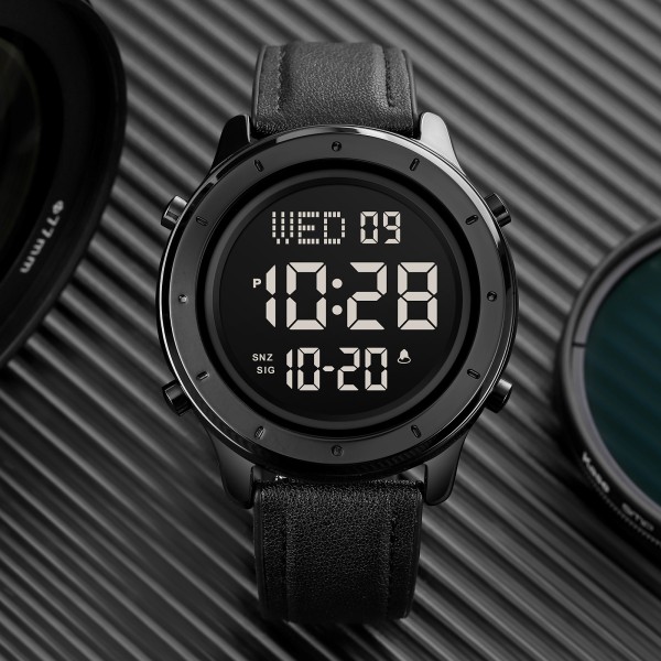Годинник наручний Skmei 1864LBKBK Black-Black Leather