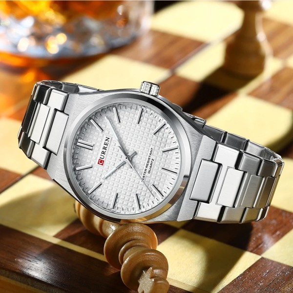 Годинник наручний Curren 8439 Silver-White