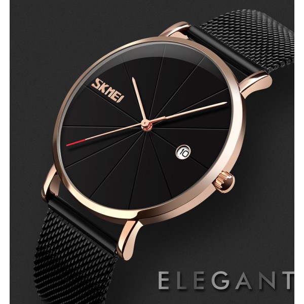 Годинник наручний Skmei 9183RGBK Black-Rose Gold