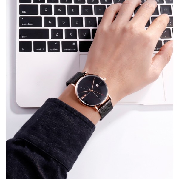 Годинник наручний Skmei 9183RGBK Black-Rose Gold