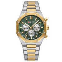 Часы наручные Curren 8440 Silver-Gold-Green