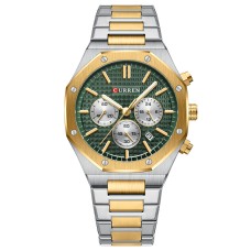Годинник наручний Curren 8440 Silver-Gold-Green