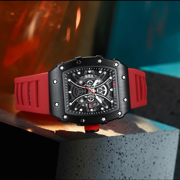 Curren 8438 Black-Red