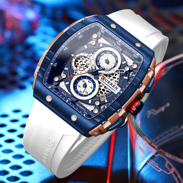 Curren 8442 Blue-Gold-White