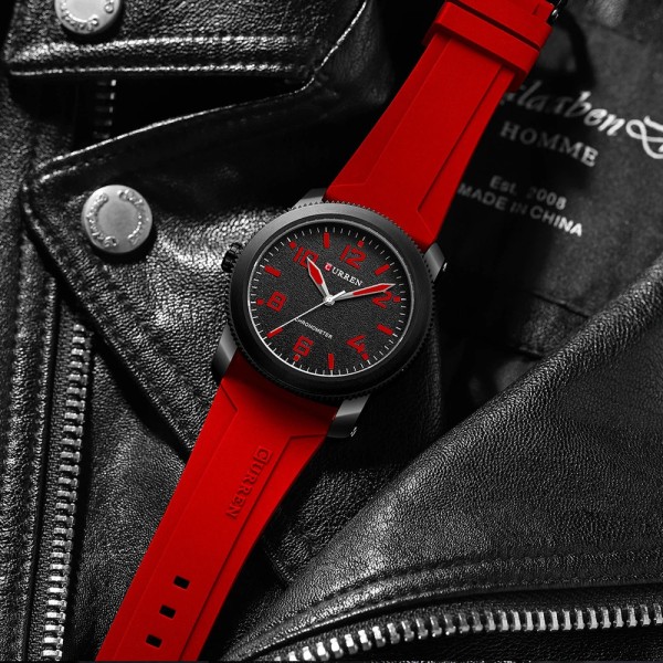 Curren 8454 Black-Red