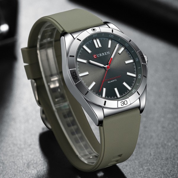 Годинник наручний Curren 8449 Silver-Black-Grey