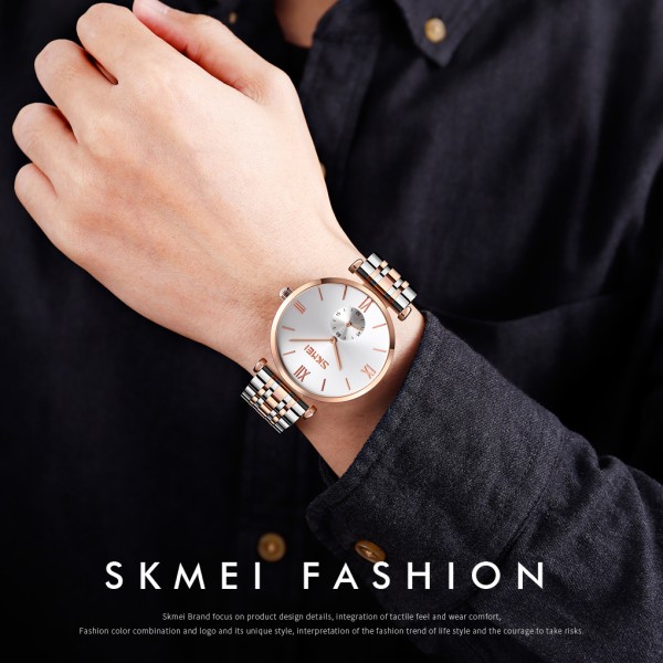 Годинник наручний Skmei 9198TRGSI-B Rose Gold-Silver/Silver MenMen
