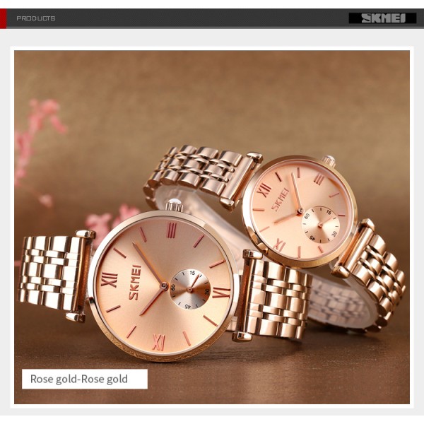 Годинник наручний Skmei 9198RGRG-B Rose Gold-Rose Gold
