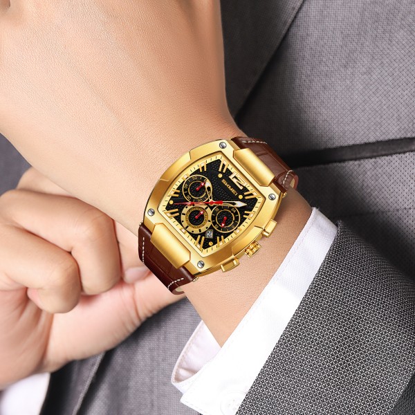 Годинник наручний Skmei 9357GDBN Gold-Brown
