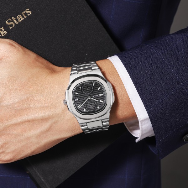 Годинник наручний Skmei 2423SIBK Silver-Black