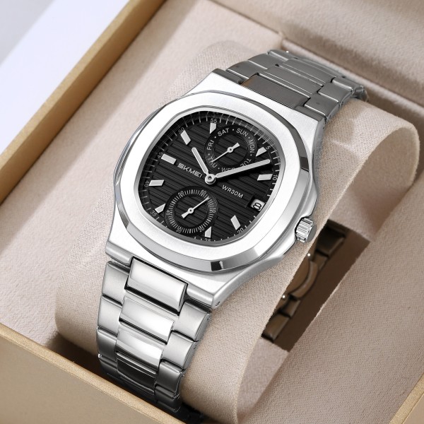 Годинник наручний Skmei 2423SIBK Silver-Black