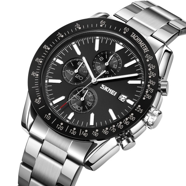Годинник наручний Skmei 9253SIBK Silver-Black