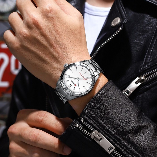 Годинник наручний Curren 8452 Silver-White