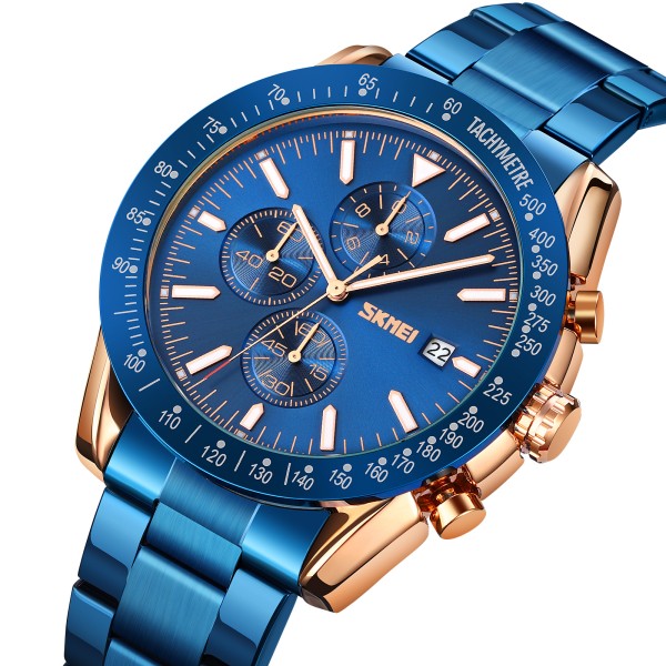 Годинник наручний Skmei 9253RGBU Rose Gold-Blue