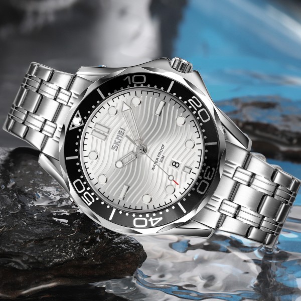 Годинник наручний Skmei 9276SSISI Silver-Silver Steel Strap