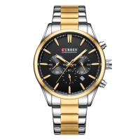Годинник наручний Curren 8446 Silver-Gold-Black