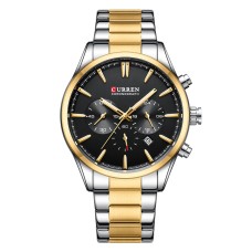 Годинник наручний Curren 8446 Silver-Gold-Black