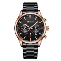Годинник наручний Curren 8446 Rose Gold-Black