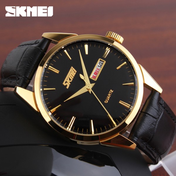 Годинник наручний Skmei 9073GDBK-B Gold-Black men