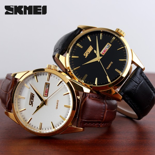 Годинник наручний Skmei 9073GDBK-B Gold-Black men