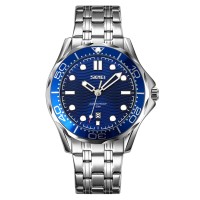 Годинник наручний Skmei 9276SSIBU Silver-Blue Steel Strap
