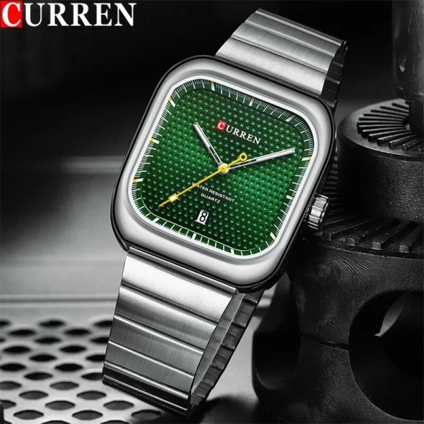 Годинник наручний Curren 8460 Silver-Green