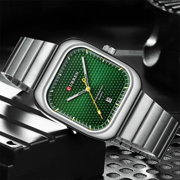 Годинник наручний Curren 8460 Silver-Green