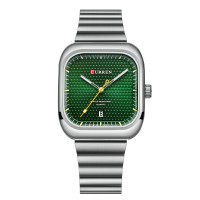 Годинник наручний Curren 8460 Silver-Green