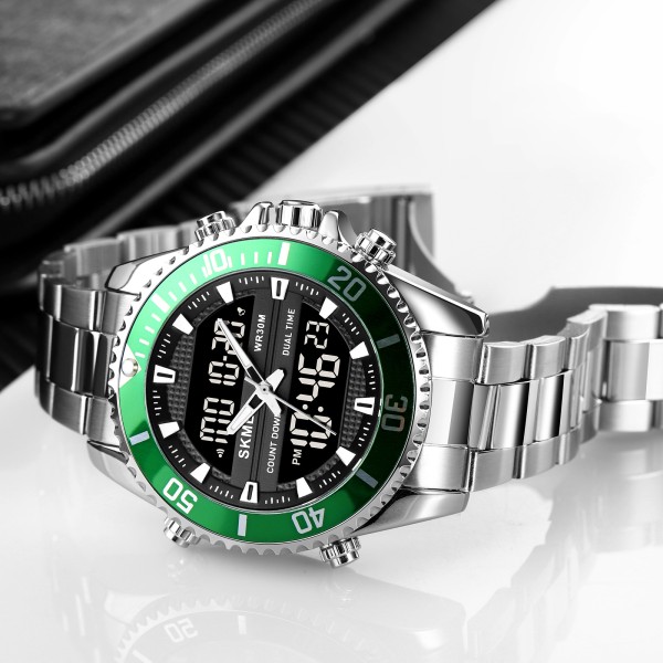 Годинник наручний Skmei 1850SIGN Silver-Green