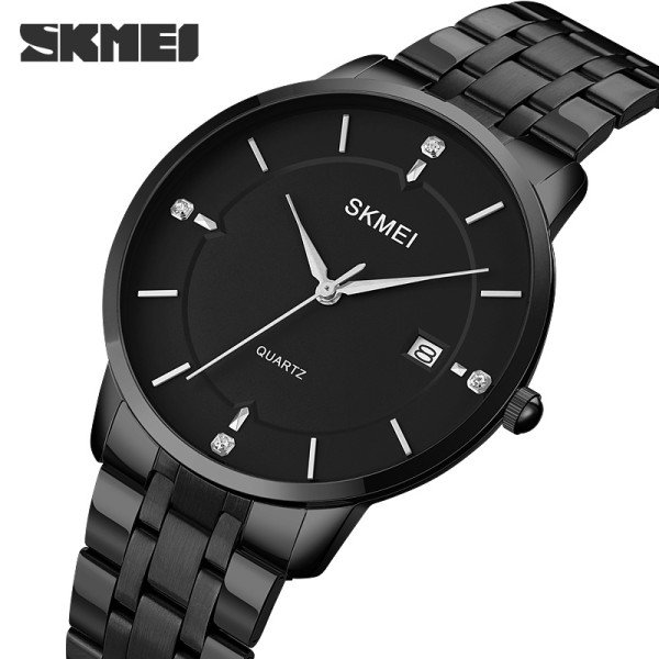 Годинник наручний Skmei 1801SBK Black Mesh Band Lady Big Size