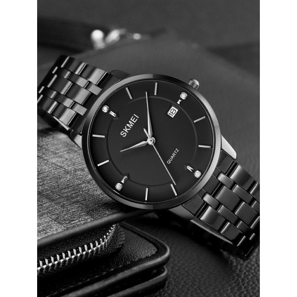 Годинник наручний Skmei 1801SBK Black Mesh Band Lady Big Size