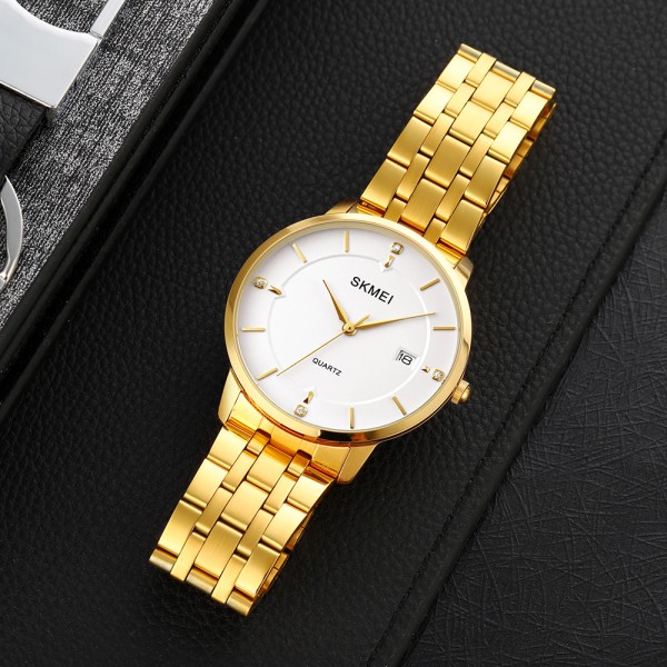 Годинник наручний Skmei 1801SGD Gold Stainless Steel