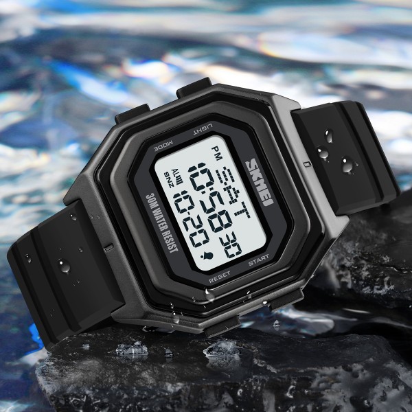Годинник наручний Skmei 1875PWT Black-White Silicone