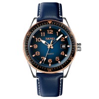 Годинник наручний Skmei 9232LRGBU Rose-Gold Blue Leather