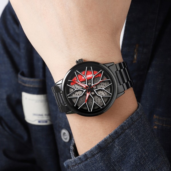 Годинник наручний Skmei 1990D Black Red-Silver