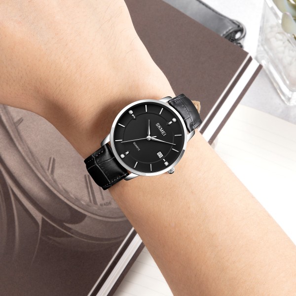 Годинник наручний Skmei 1801LBKBK Black-Black Leather