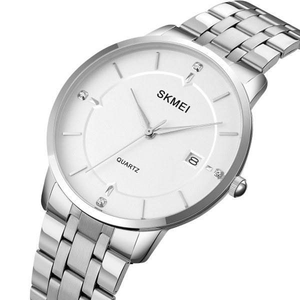 Годинник наручний Skmei 1801SSI Silver Case Mesh Band