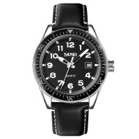 Годинник наручний Skmei 9232LSIBK Silver-Black Leather