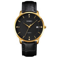 Годинник наручний Skmei 1801LGDBK Gold-Black Leather