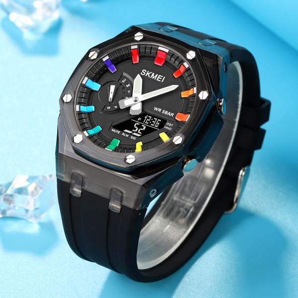 Годинник наручний Skmei 2100BKWT Black-White
