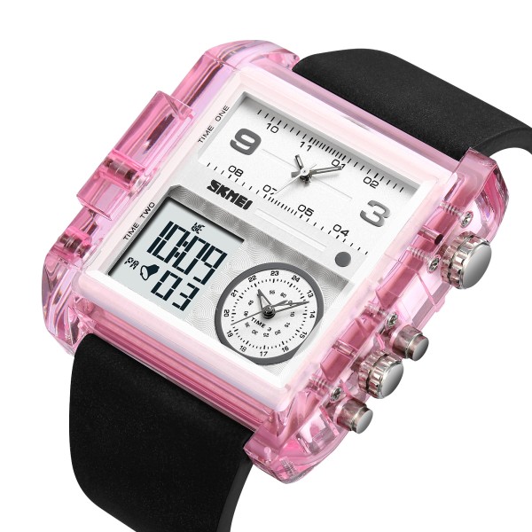 Годинник наручний Skmei 2020PK Pink-Transparent