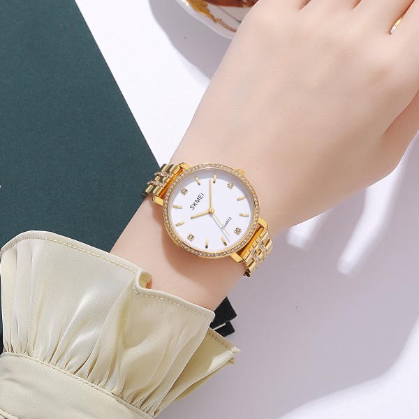 Годинник наручний Skmei 2006GDWT Gold-White